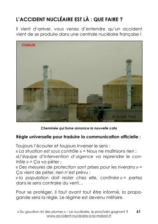 Le jour de l'accident nucléaire en France, que faire ? 